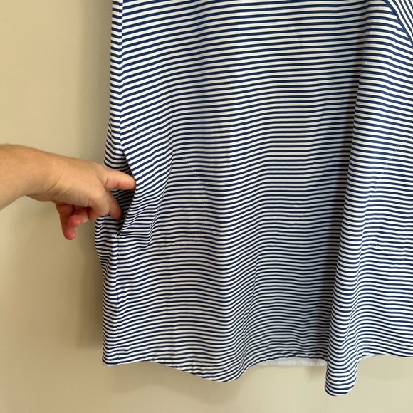 Tommy Bahama Island Zone Aubrey Cassia Navy Blue and White Striped Dress, L - Picture 5 of 9